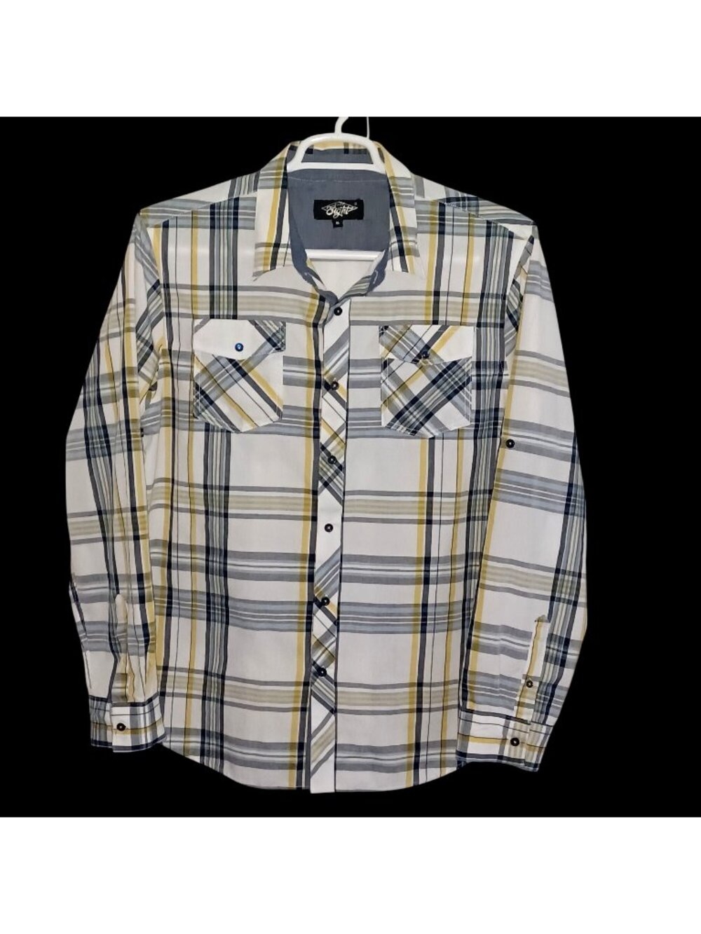 Western Shirt Eighty Eight Cowboy Plaid Cotton Pearly Snap Pocket Button Men XL